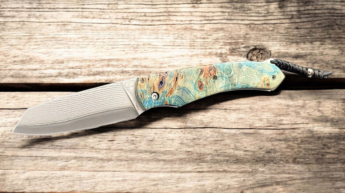 Fabriquez votre couteau pliant de A à Z en damas Suminagashi VG10