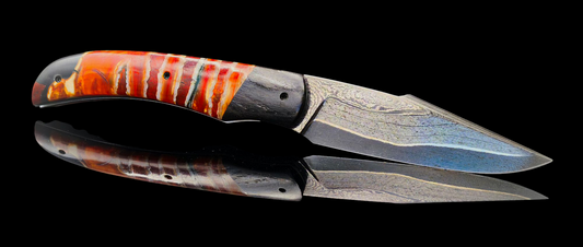 BRIERE CONTRE-TRANCHANT DAMAS CARBONE / MORTA ET MOLAIRE DE MAMMOUTH