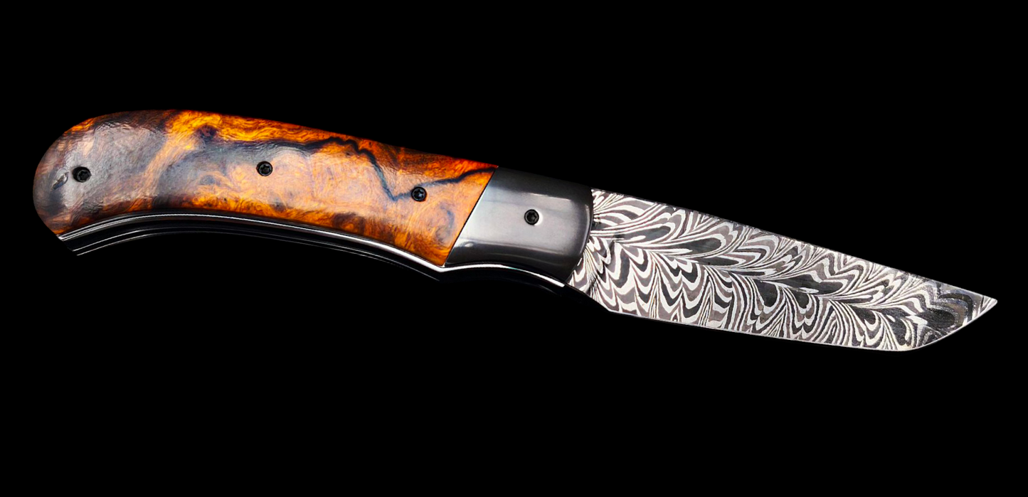 BRIERE DAMAS CARBONE / ZIRCONIUM ET BOIS DE FER