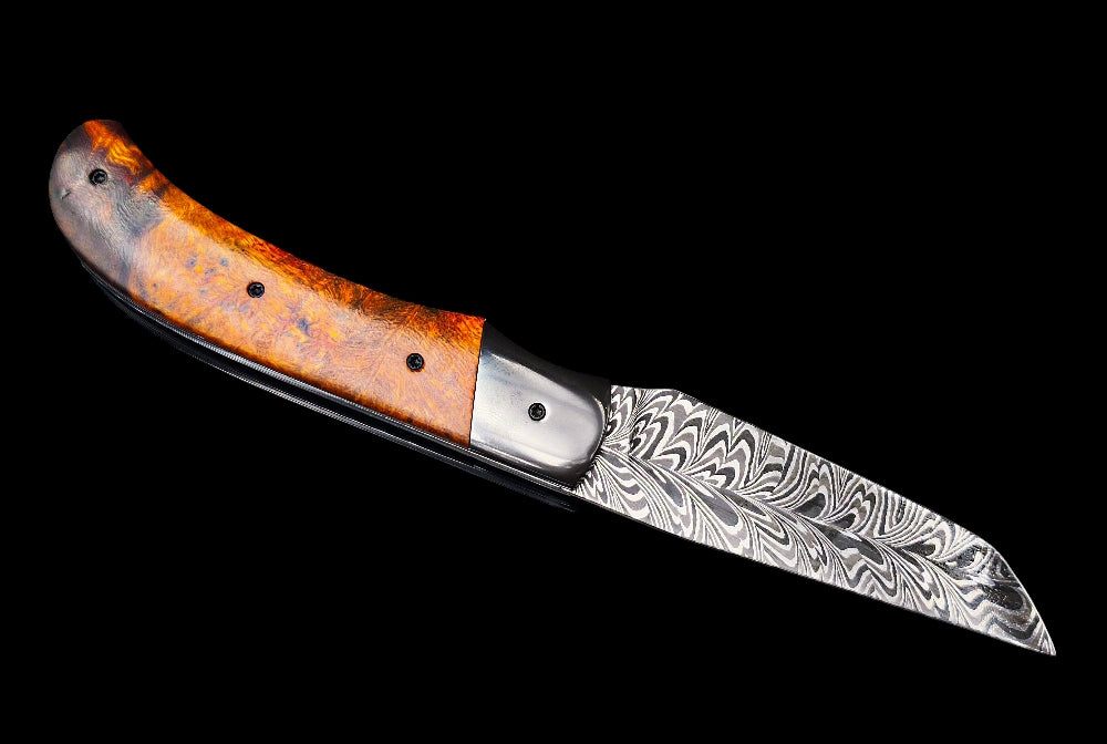 BRIERE DAMAS CARBONE / ZIRCONIUM ET BOIS DE FER