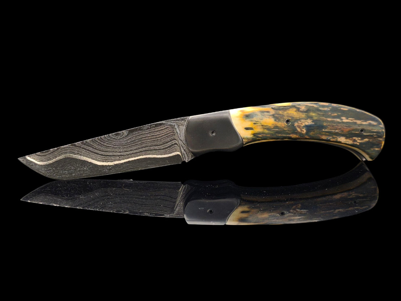 CORNOUAILLE DAMAS CARBONE / ZIRCONIUM ET IVOIRE DE MAMMOUTH