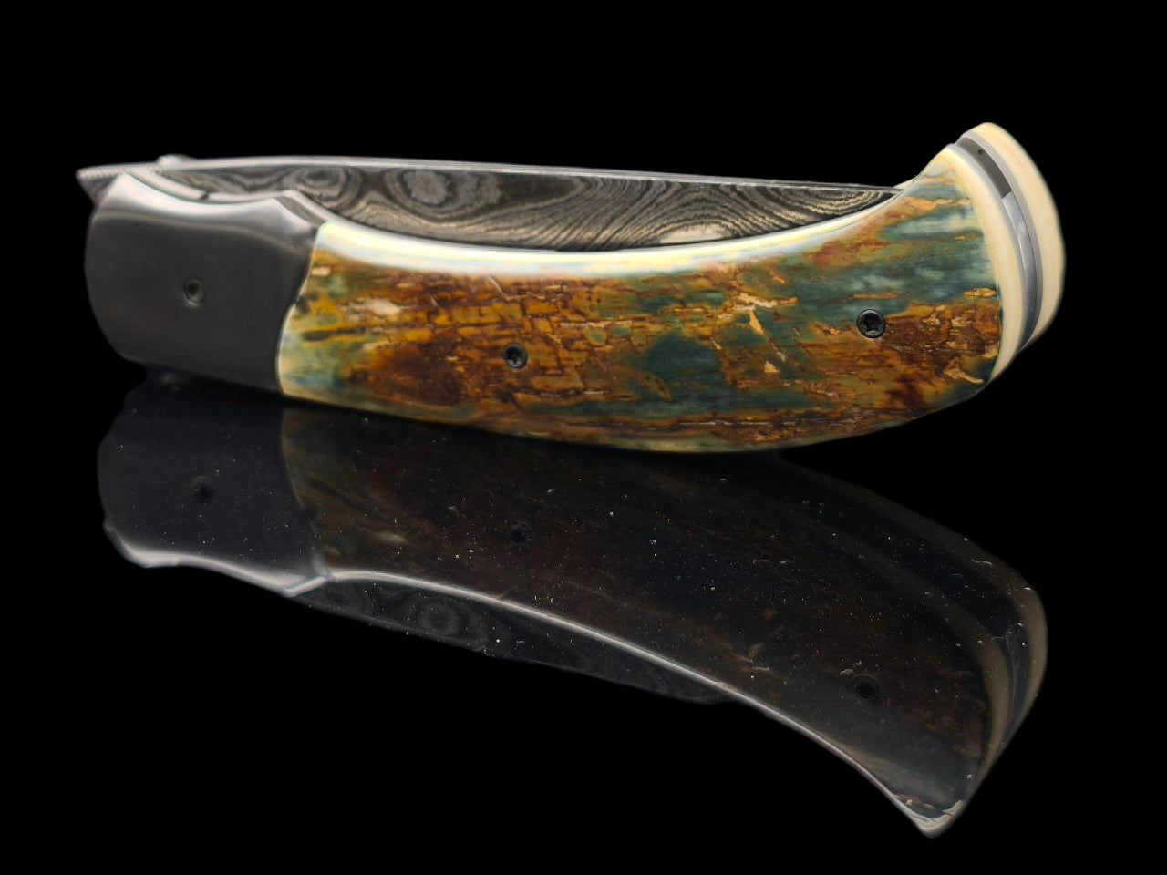 CORNOUAILLE DAMAS CARBONE / ZIRCONIUM ET IVOIRE DE MAMMOUTH