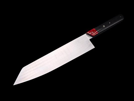 KIRITSUKE INOX, EBENE ET JASPE AVEC FILS D'OR