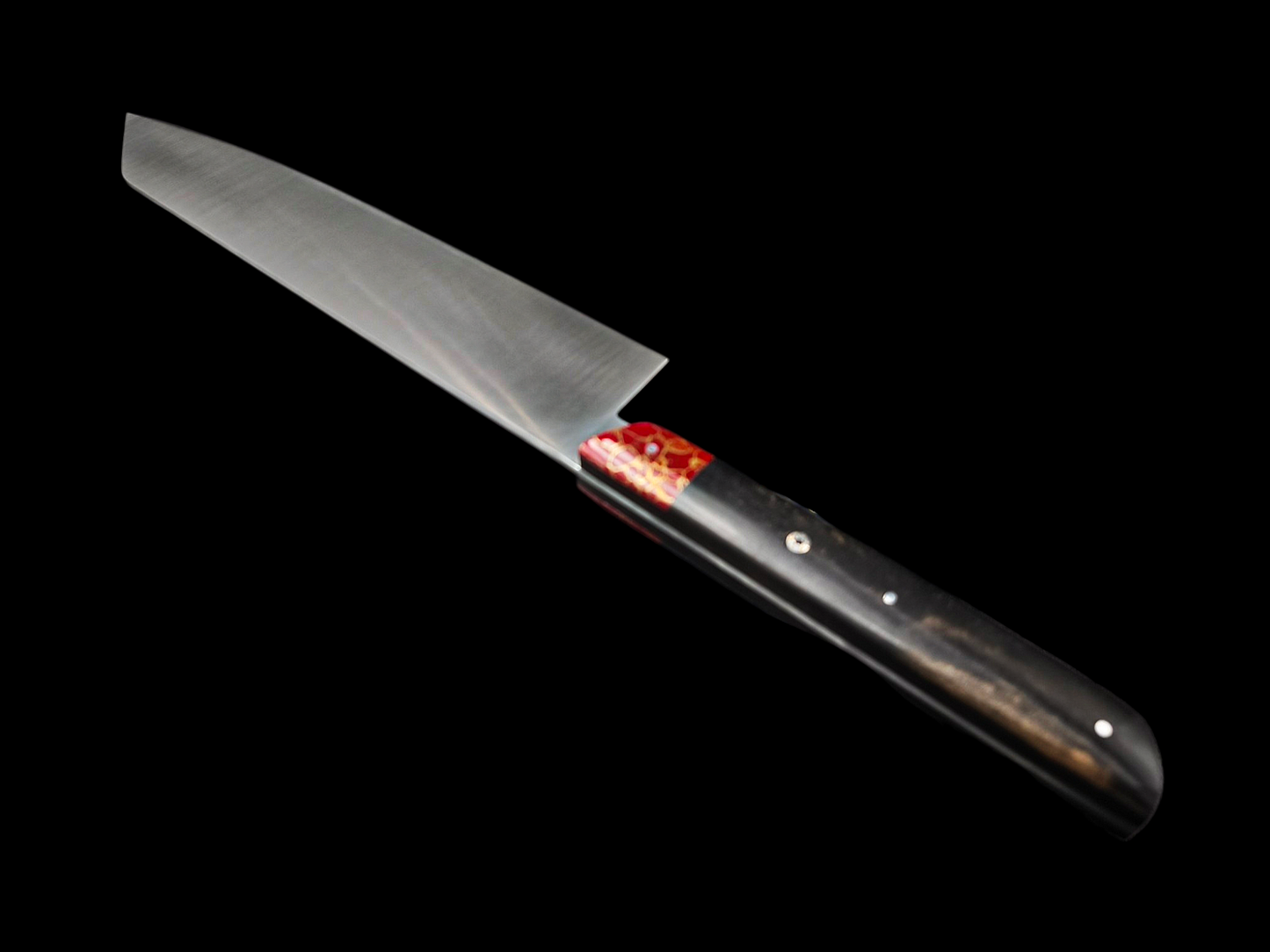 KIRITSUKE INOX, EBENE ET JASPE AVEC FILS D'OR