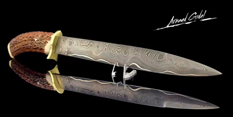 FABRICATION D'UNE DAGUE DE CHASSE EN DAMAS MAISON