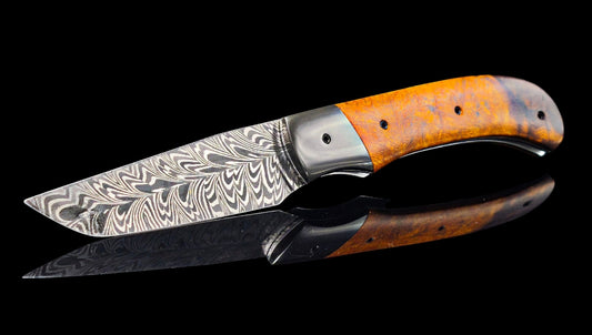 BRIERE DAMAS CARBONE / ZIRCONIUM ET BOIS DE FER