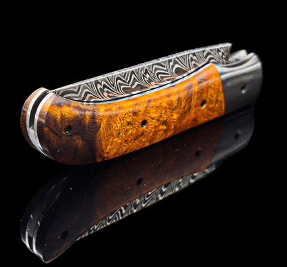BRIERE DAMAS CARBONE / ZIRCONIUM ET BOIS DE FER