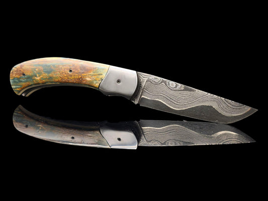 CORNOUAILLE DAMAS CARBONE / ZIRCONIUM ET IVOIRE DE MAMMOUTH