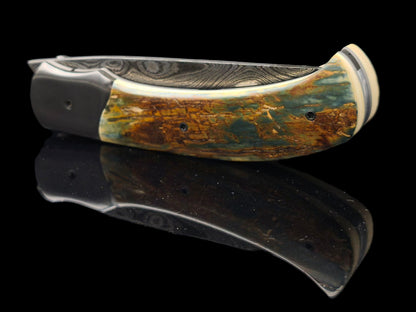 CORNOUAILLE DAMAS CARBONE / ZIRCONIUM ET IVOIRE DE MAMMOUTH