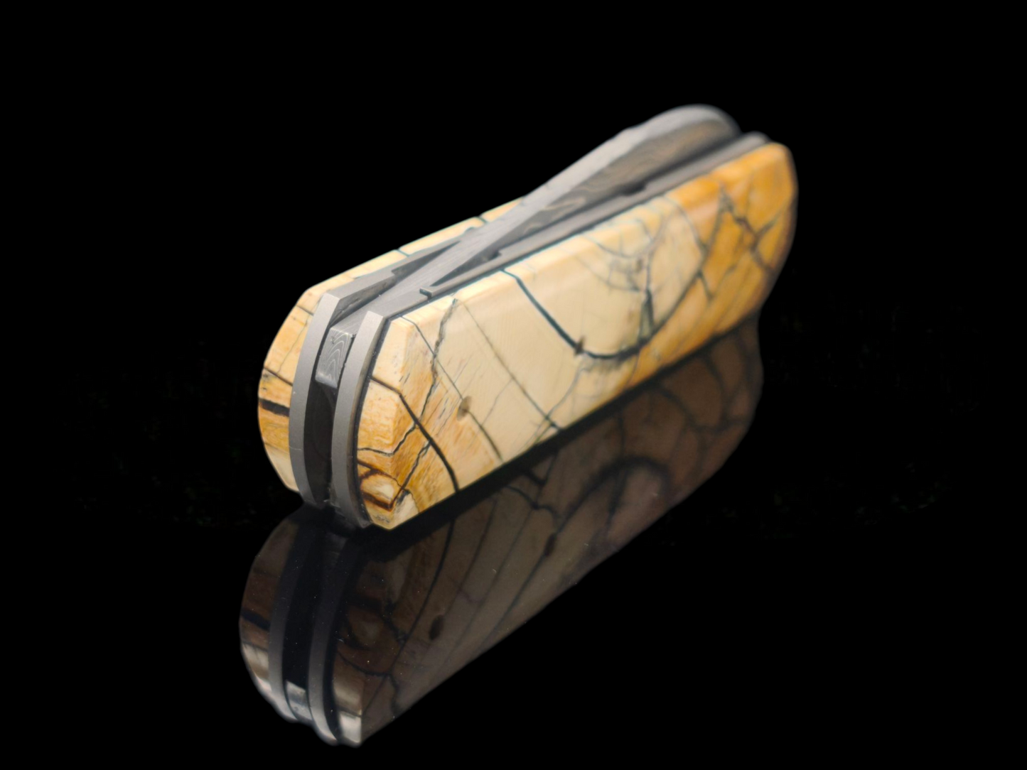 LINER LOCK "LE STAFF" DAMAS INOX / IVOIRE DE MAMMOUTH