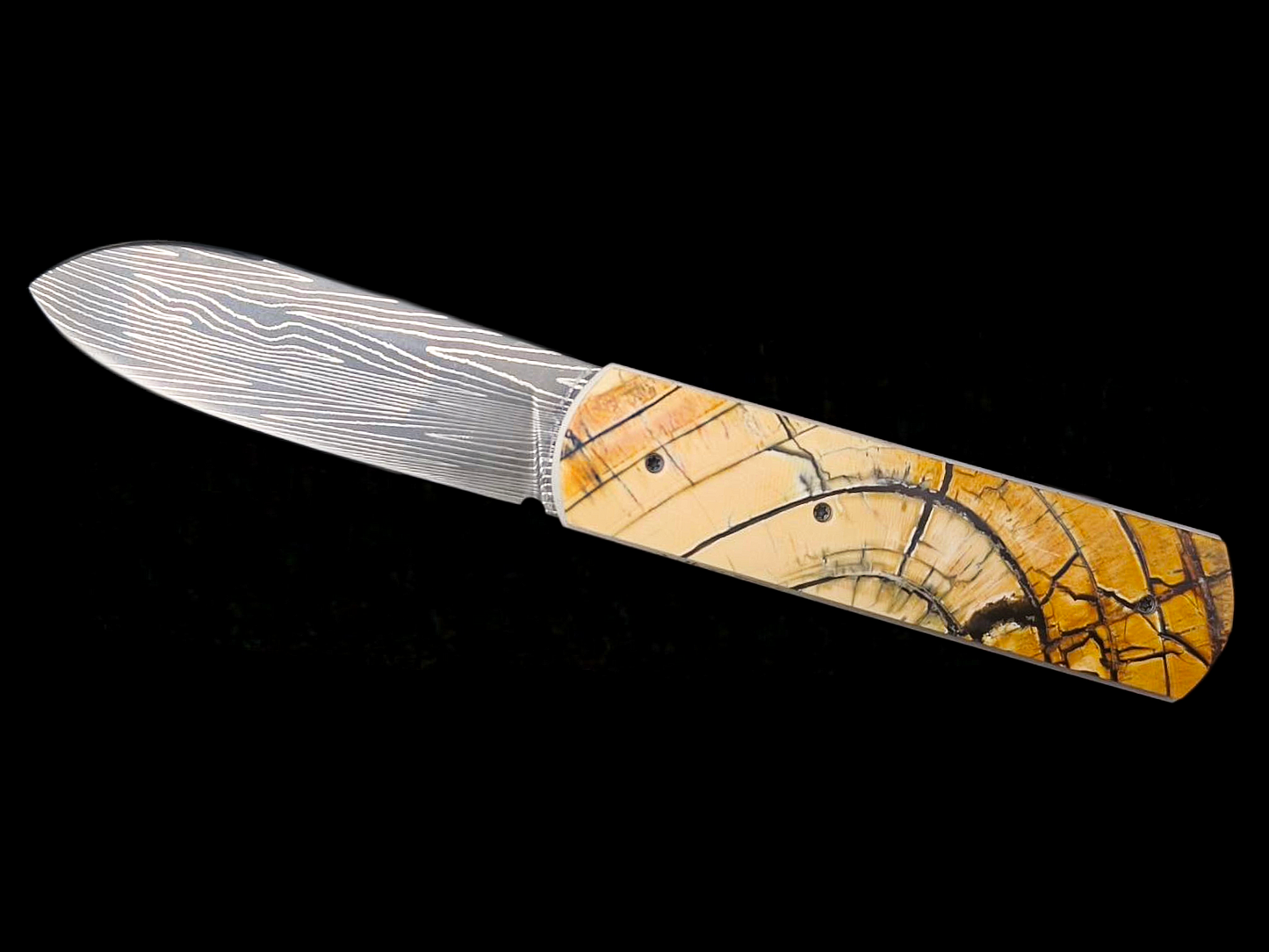 LINER LOCK "LE STAFF" DAMAS INOX / IVOIRE DE MAMMOUTH