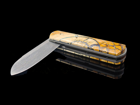 LINER LOCK "LE STAFF" DAMAS INOX / IVOIRE DE MAMMOUTH