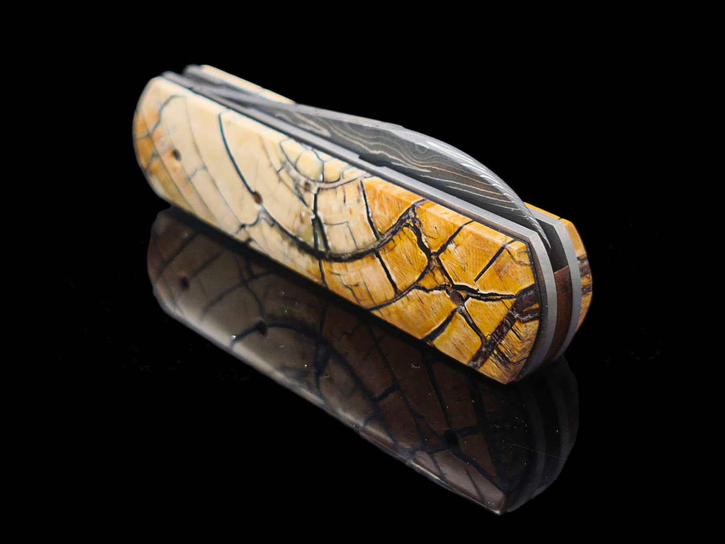 LINER LOCK "LE STAFF" DAMAS INOX / IVOIRE DE MAMMOUTH