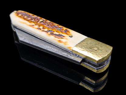 SCRAMASAX DAMAS MAISON / LAITON ET BOIS DE CERF