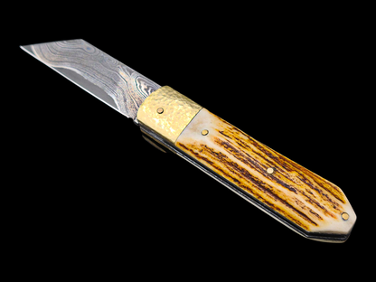 SCRAMASAX DAMAS MAISON / LAITON ET BOIS DE CERF