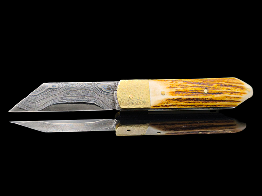 SCRAMASAX DAMAS MAISON / LAITON ET BOIS DE CERF