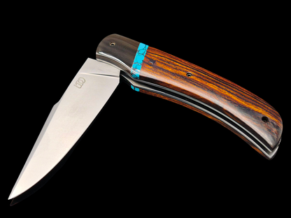 BRIERE CT INOX MA5 / BUFFLE, TURQUOISE ET BOIS DE FER D'ARIZONA