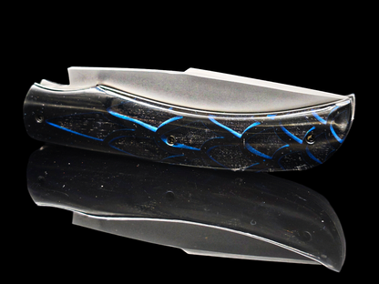 BRIERE CT INOX MA5 / RESINE STINGRAY NOIR ET BLEU