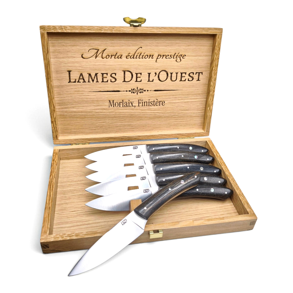 COFFRET 6 COUTEAUX DE TABLE MORTA ET NACRE