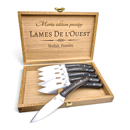 COFFRET 6 COUTEAUX DE TABLE MORTA ET NACRE